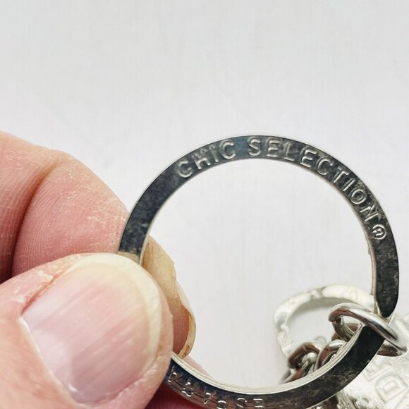 CHIC SELECTION Madrid Souvenir Keychain Silver Tone Blue Rhinestone Accents - Picture 6 of 8